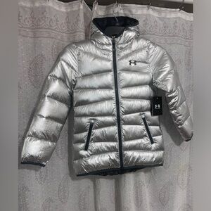 NWT Under Armour Youth Silver Jacket